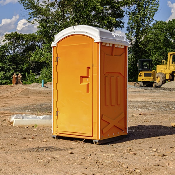 what is the expected delivery and pickup timeframe for the portable restrooms in Purple Sage